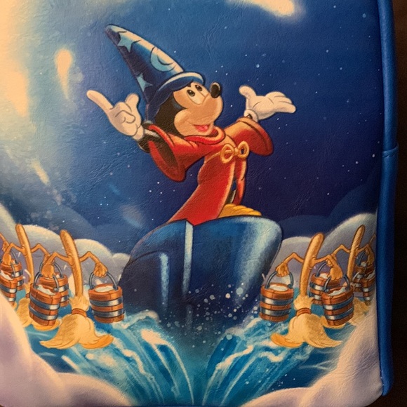 BNWT Disney Fantasia Loungefly Mini Backpack *AND* matching Loungefly wallet - Picture 3 of 9